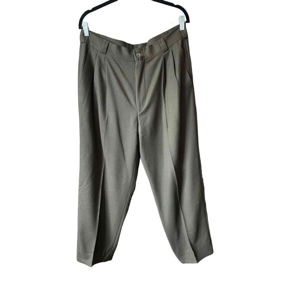 Gianni Versace Womens Green Wide Leg High Waist Pants...